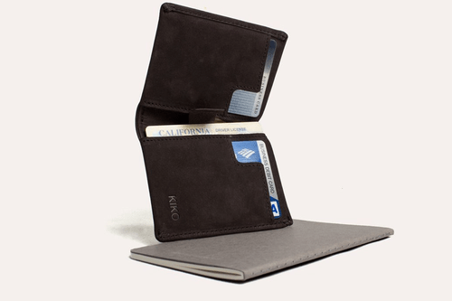 Handcrafted Slim Bifold Leather Wallet for Men (Black, Brown)
