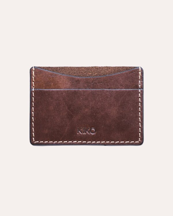 Men’s Leather Card Holder Minimalist Wallet (Brown)