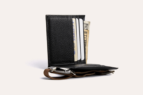 Men’s Classic Leather Wallet, Pebbled Top Grain Cowhide