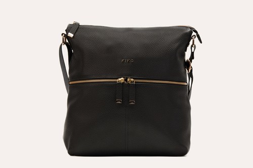 Genuine Pebble Leather Women’s Zip Tote Bag