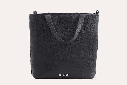 Top Grain Cowhide Pebble Leather Side Woven Tote